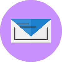 Mail Flat Circle Style Icon vector