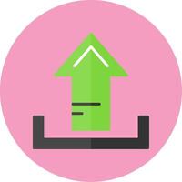Upload Flat Circle Style Icon vector