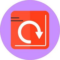 Redo Flat Circle Style Icon vector