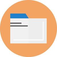 Folder Flat Circle Style Icon vector