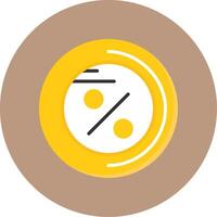 Percentage Flat Circle Style Icon vector
