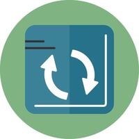 Refresh Flat Circle Style Icon vector