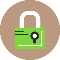Lock Flat Circle Style Icon vector