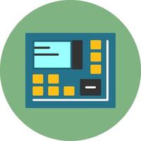 ATM Flat Circle Style Icon vector