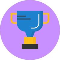 Trophy Flat Circle Style Icon vector