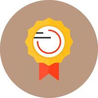 Medal Flat Circle Style Icon vector