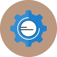 Settings Flat Circle Style Icon vector