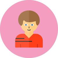 User Flat Circle Style Icon vector