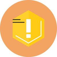 Warning Flat Circle Style Icon vector