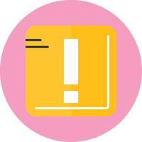 Exclamation mark Flat Circle Style Icon vector