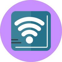 Wi-Fi Flat Circle Style Icon vector