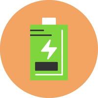 Battery Flat Circle Style Icon vector