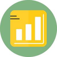 Signal strength Flat Circle Style Icon vector