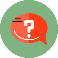 Help Flat Circle Style Icon vector