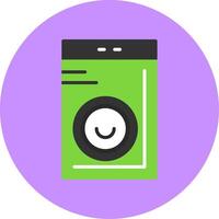 Speaker Flat Circle Style Icon vector