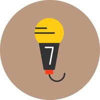 Microphone Flat Circle Style Icon vector