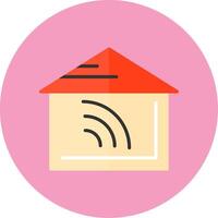 Home automation Flat Circle Style Icon vector
