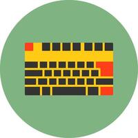 Keyboard Flat Circle Style Icon vector