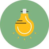 Lightbulb Flat Circle Style Icon vector