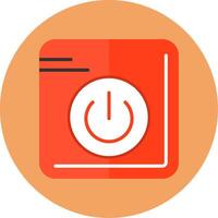 Power Flat Circle Style Icon vector