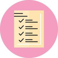 List Flat Circle Style Icon vector