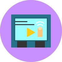 Touchscreen Flat Circle Style Icon vector