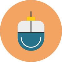 Mouse Flat Circle Style Icon vector