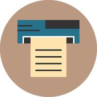 Print Flat Circle Style Icon vector