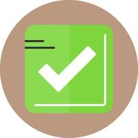 Checkmark Flat Circle Style Icon vector