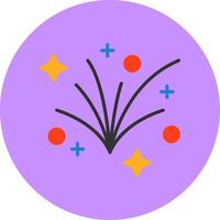 Fireworks Flat Circle Style Icon vector