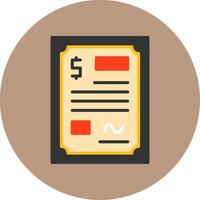 Contract Flat Circle Style Icon vector