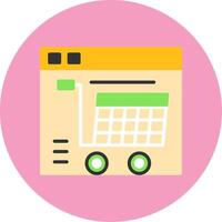 E-commerce Flat Circle Style Icon vector