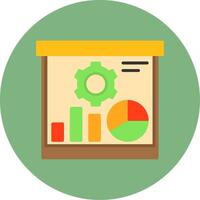 Presentation Flat Circle Style Icon vector