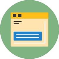 Website Flat Circle Style Icon vector