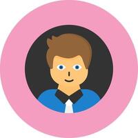 User Flat Circle Style Icon vector