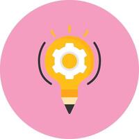 Creativity Flat Circle Style Icon vector