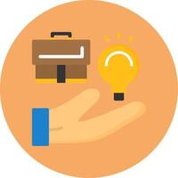 Idea Flat Circle Style Icon vector