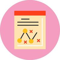 Strategy Flat Circle Style Icon vector