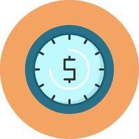 Time Flat Circle Style Icon vector