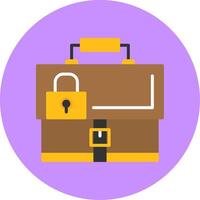 Security Flat Circle Style Icon vector