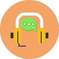 Customer service Flat Circle Style Icon vector