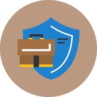 Shield Flat Circle Style Icon vector