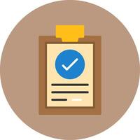 Survey Flat Circle Style Icon vector