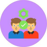 Partnership Flat Circle Style Icon vector
