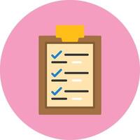 Checklist Flat Circle Style Icon vector
