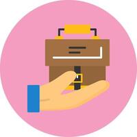 Handover Flat Circle Style Icon vector