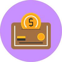 Smart Wallet Flat Circle Style Icon vector