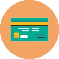 Credit card Flat Circle Style Icon vector