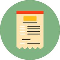 Invoice Flat Circle Style Icon vector