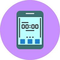 Clock Flat Circle Style Icon vector